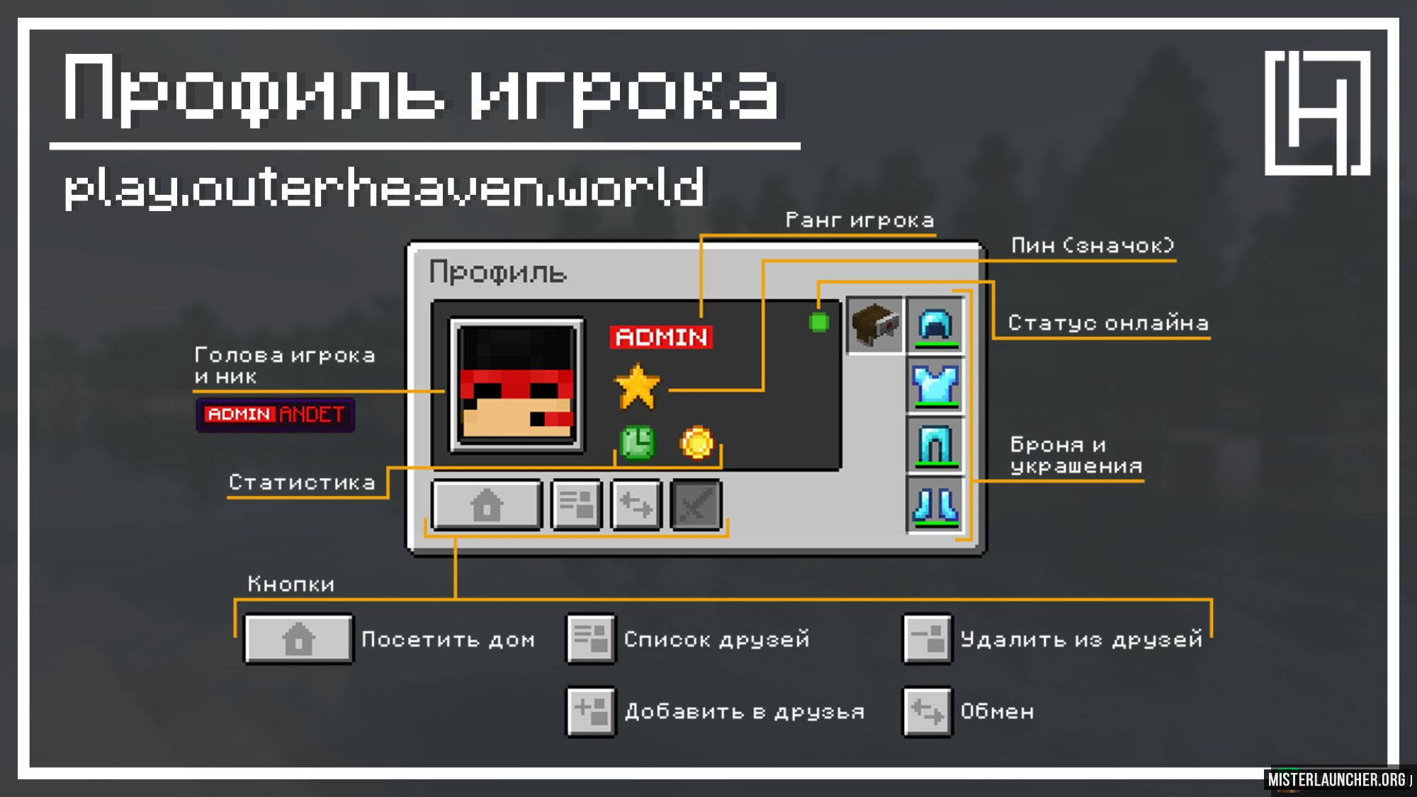 Сервер «OuterHeaven сервер Майнкрафт»